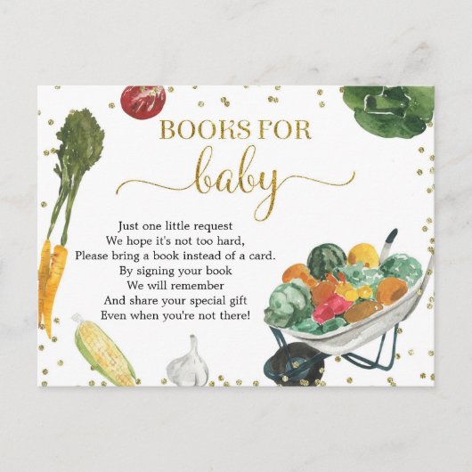 農家向けマーケットブックベビー インビテーションポストカード (正面)