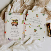 農家地元で育った赤ちゃんシャワーおむつラッフル エンクロージャーカード