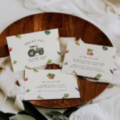 農家地元で育った赤ちゃんシャワーおむつラッフル エンクロージャーカード