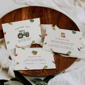 農家地元で育った赤ちゃんシャワーおむつラッフル エンクロージャーカード