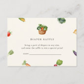 農家地元で育った赤ちゃんシャワーおむつラッフル エンクロージャーカード (正面)