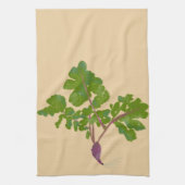 農家大根カブ植物園芸 キッチンタオル (縦)