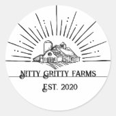 農家小規模企業の製品のランチャー ラウンドシール (正面)