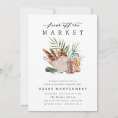 農家市場すべてを1つのQRコードブライダルシャワー 招待状 (正面)