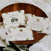 農家市場で地元で育てられた赤ちゃんシャワー用の本 エンクロージャーカード