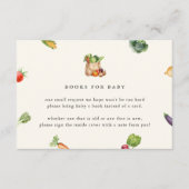 農家市場で地元で育てられた赤ちゃんシャワー用の本 エンクロージャーカード (正面)