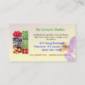 農家市場の名刺テンプレート 名刺 (裏面)