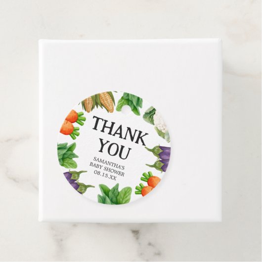 農家市場の地元で育った赤ちゃんシャワー周り フェイバータグ (インサイチュ)