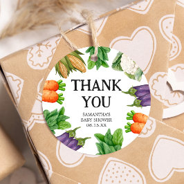 農家市場の地元で育った赤ちゃんシャワー周り フェイバータグ