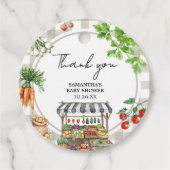 農家市場の地元で育った赤ちゃんシャワー周り フェイバータグ (正面)