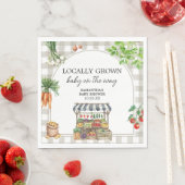 農家市場の地元で育った赤ちゃんシャワー スタンダードランチョンナプキン (インサイチュ)