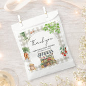 農家市場の地元で育った赤ちゃんシャワー フェイバーバッグ (クリップ留めされた状態)