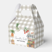 農家市場の地元で育った赤ちゃんシャワー フェイバーボックス (正面サイド)