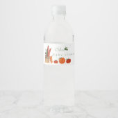 農家市場の地元で育った赤ちゃんシャワー ペットボトルラベル (正面)