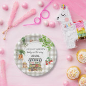 農家市場の地元で育った赤ちゃんシャワー ペーパープレート (パーティー)