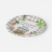 農家市場の地元で育った赤ちゃんシャワー ペーパープレート (アングル)