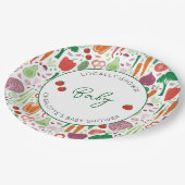 農家市場の地元で育った赤ちゃんシャワー ペーパープレート (アングル)