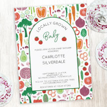 農家市場の地元で育った赤ちゃんシャワー