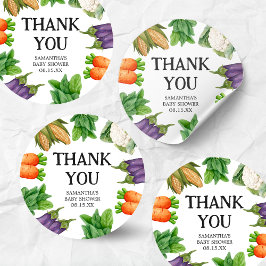 農家市場の地元で育った赤ちゃんシャワー ラウンドシール