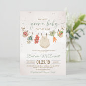 農家市場の地元で育った赤ちゃんシャワー 招待状 (スタンド正面)