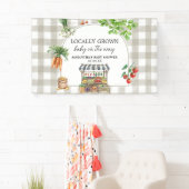 農家市場の地元で育った赤ちゃんシャワー 横断幕 (インサイチュ)