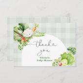 農家市場の地元産サンキューカード 招待状 (正面/裏面)