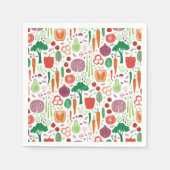 農家市場の地元野菜 スタンダードカクテルナプキン (正面)