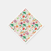 農家市場の地元野菜 スタンダードカクテルナプキン (角)