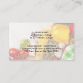 農家市場の新鮮なプロデュースの名刺 名刺 (裏面)