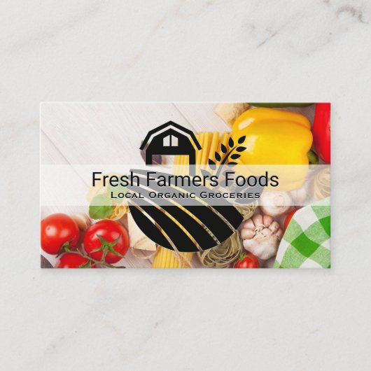 農家市場の新鮮なプロデュースの名刺 名刺 (正面)