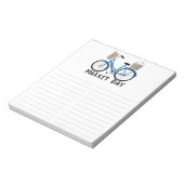 農家市場の自転車の食料品ショッピングリスト ノートパッド (回転)