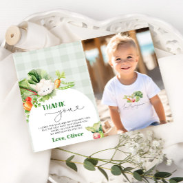 農家市場の誕生日の写真サンキューカード 招待状