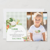 農家市場の誕生日の写真サンキューカード 招待状 (正面)