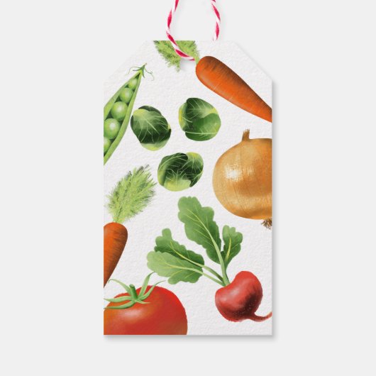 農家市場の誕生日パーティーありがとう ギフトタグ (裏面)