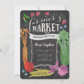 農家市場の誕生日パーティーへの招待 招待状 (正面)