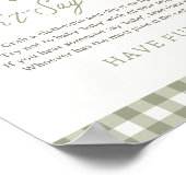 農家市場の赤ちゃんシャワーはベビーのサインを言わない ポスター (角)