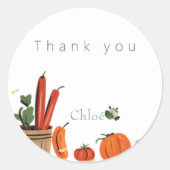 農家市場の赤ちゃんシャワー ラウンドシール (正面)