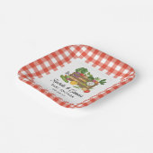 農家市場の野菜クレームジンガム赤ちゃんシャワー ペーパープレート (傾斜あり)