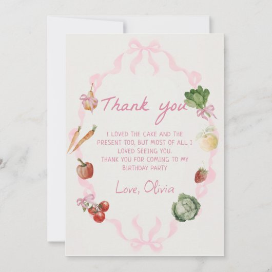 農家市場の野菜サンキューカード サンキューカード (正面)