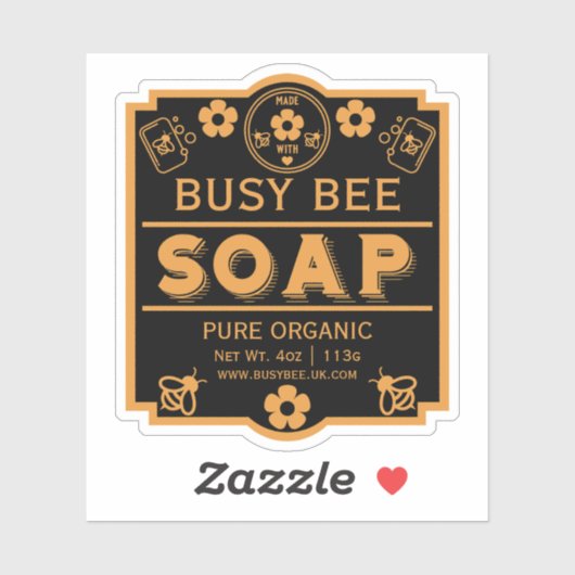 農家市場はちみつ石鹸 シール (シート)