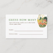 農家市場は数のブライダルシャワーゲームを推測 エンクロージャーカード (正面)