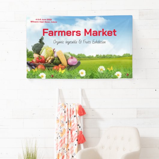 農家市場は淡水農場を生み出す小 横断幕 (インサイチュ)