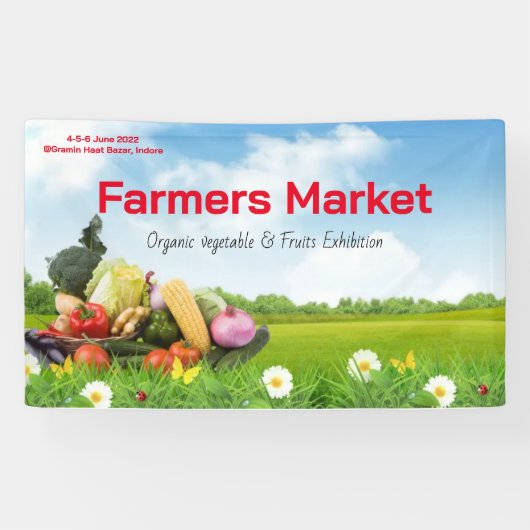 農家市場は淡水農場を生み出す小 横断幕 (横)