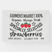 農家市場イチゴ追加日タイム業者 横断幕 (横)