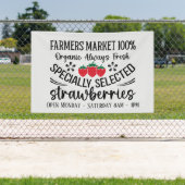 農家市場イチゴ追加日タイム業者 横断幕 (インサイチュ)