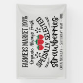 農家市場イチゴ追加日タイム業者 横断幕 (縦)