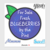 農家市場カスタマイズ可能な文字ブルーベリーサイン/ シール (シート)