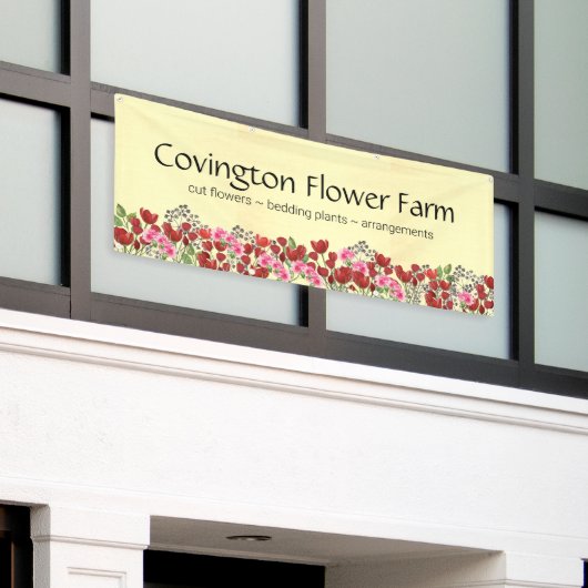 農家市場カスタムフラワーファームバナー 横断幕 (ビルの外側)