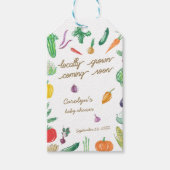 農家市場カラフル野菜ベビーシャワー ギフトタグ (正面)