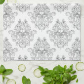 農家市場ダマスク キッチンタオル (折り畳み)